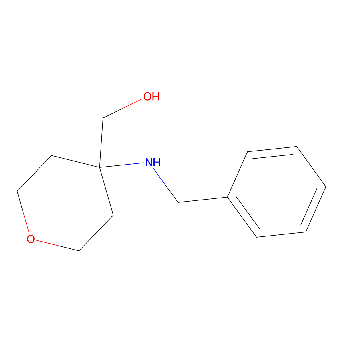 [4-(Benzylamino)oxan-4-yl]methanol molecular structure, CAS 1183525-20-3