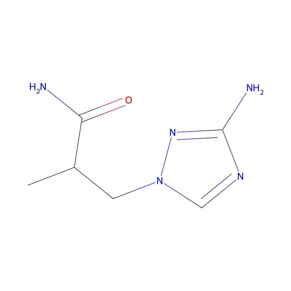 3-(3-amino-1H-1,2,4-triazol-1-yl)-2-methylpropanamide molecular structure, CAS 1183526-77-3