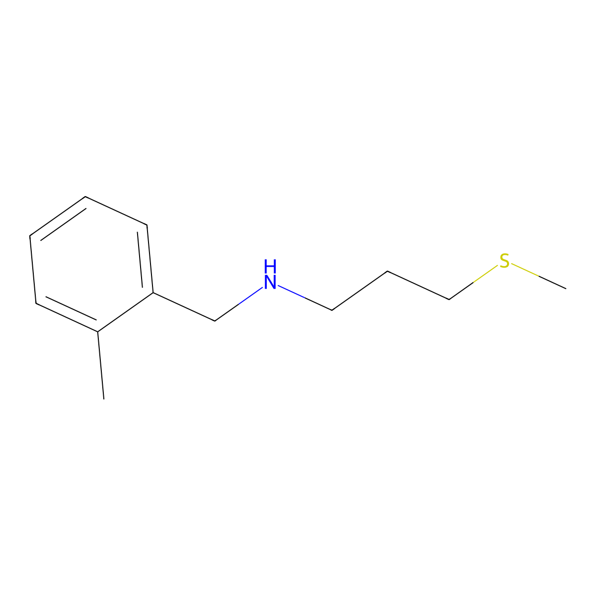 [(2-Methylphenyl)methyl][3-(methylsulfanyl)propyl]amine molecular structure, CAS 1183530-36-0