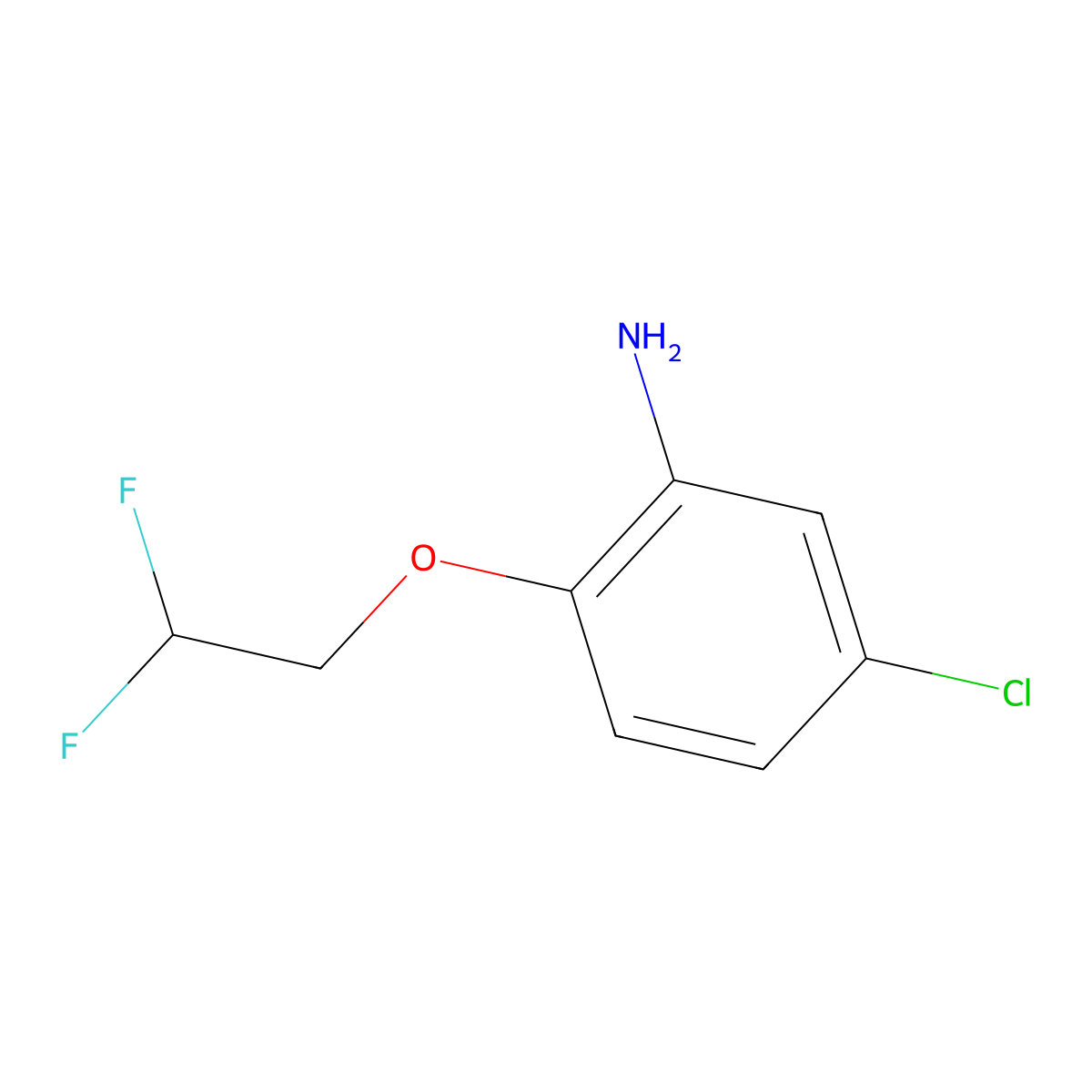 5-Chloro-2-(2,2-difluoroethoxy)aniline molecular structure, CAS 1183531-14-7