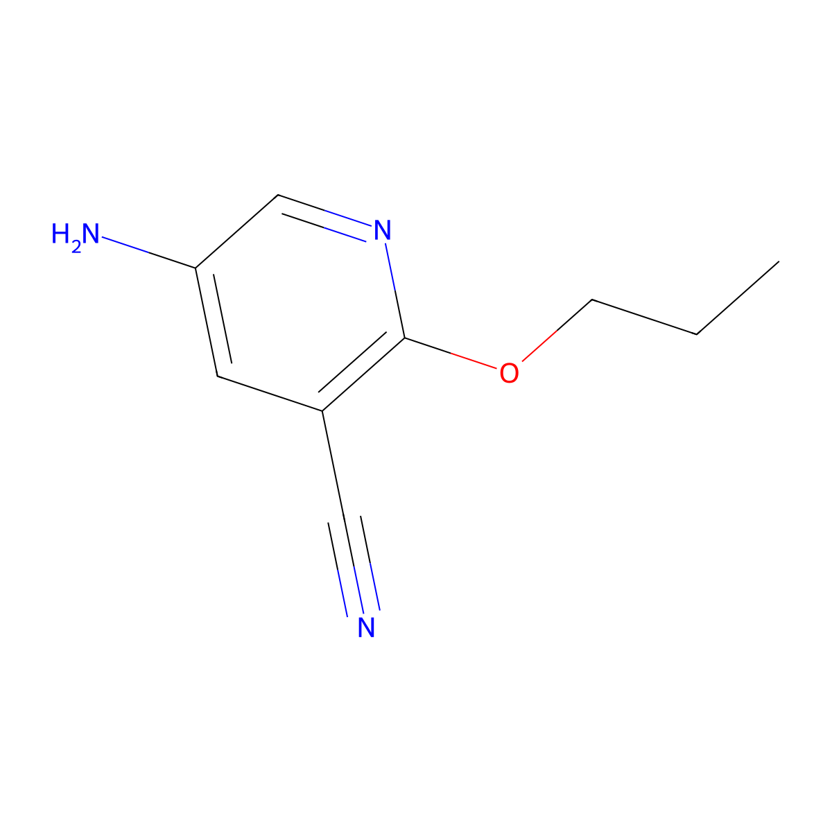 5-Amino-2-propoxypyridine-3-carbonitrile molecular structure, CAS 1183538-15-9
