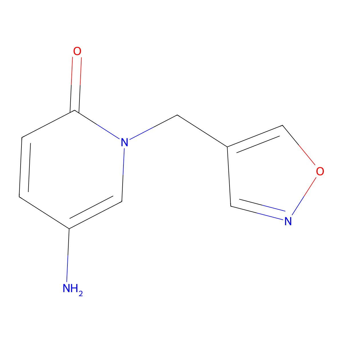 5-Amino-1-(isoxazol-4-ylmethyl)pyridin-2(1h)-one molecular structure, CAS 1183538-20-6