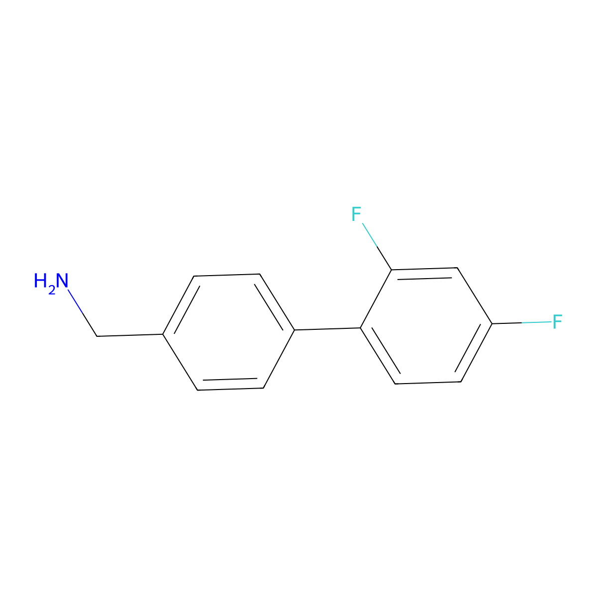 2',4'-Difluoro-biphenyl-4-methanamine HCl molecular structure, CAS 1183538-54-6