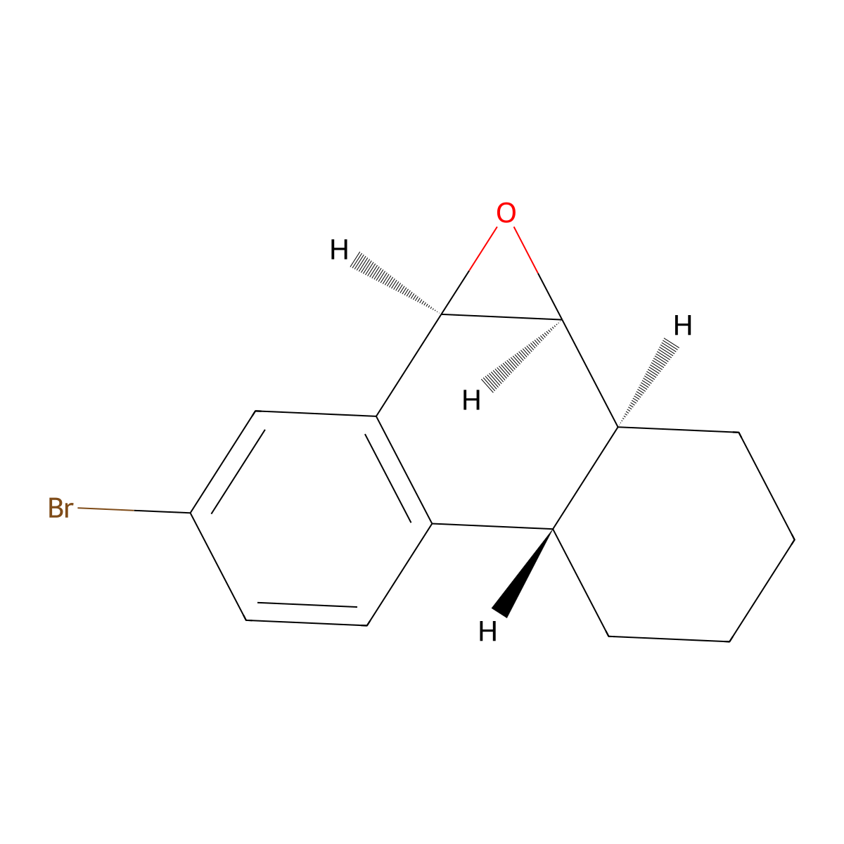 (4abeta,9alpha,10alpha)-7-Bromo-9,10-epoxy-trans-1,2,3,4,4a,9,10,10a-octahydrophenanthrene molecular structure, CAS 118354-49-7