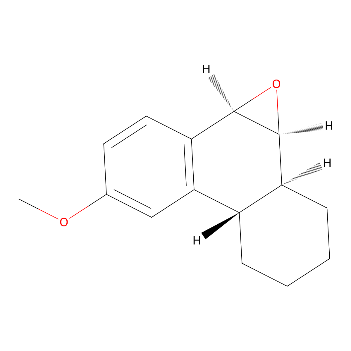 (1aS,1bS,5aS,9bR)-7-methoxy-1a,1b,2,3,4,5,5a,9b-octahydrophenanthro[9,10-b]oxirene molecular structure, CAS 118354-50-0