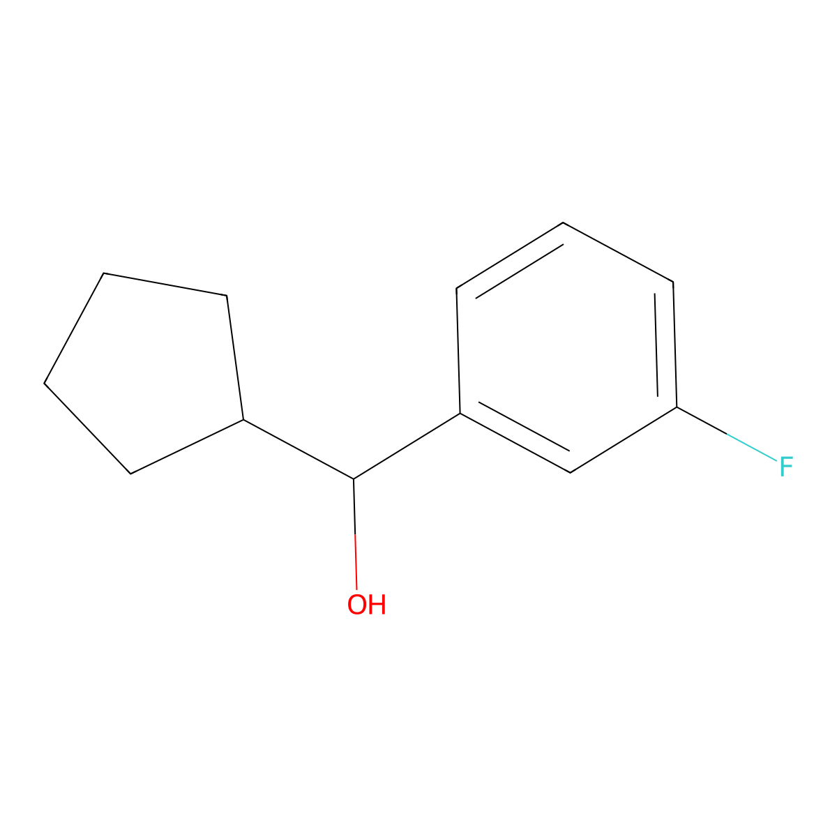 Cyclopentyl(3-fluorophenyl)methanol molecular structure, CAS 1183545-97-2