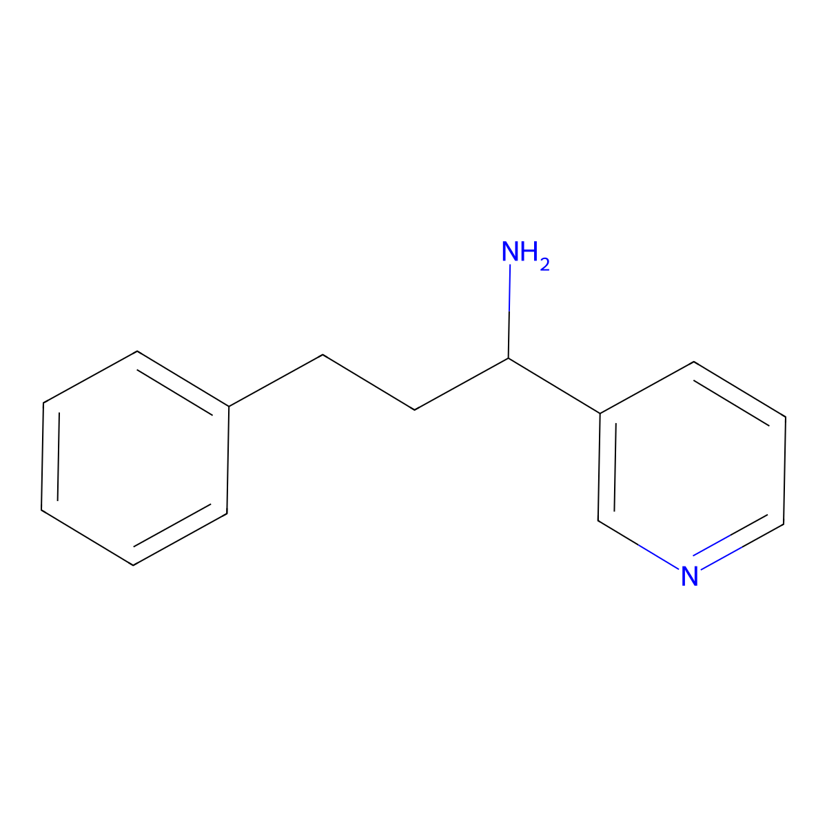 3-Phenyl-1-(pyridin-3-YL)propan-1-amine molecular structure, CAS 1183546-36-2