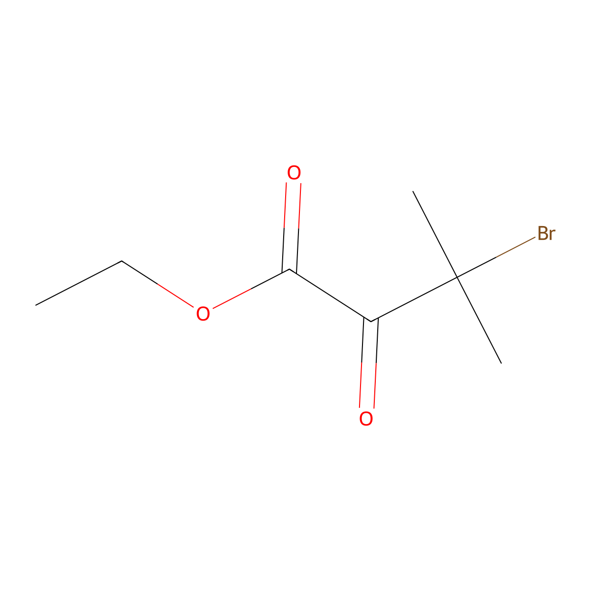 Butanoic acid, 3-bromo-3-methyl-2-oxo-, ethyl ester molecular structure, CAS 118355-29-6