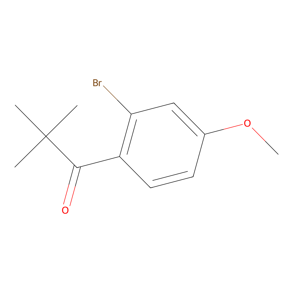 1-(2-Bromo-4-methoxyphenyl)-2,2-dimethyl-1-propanone molecular structure, CAS 1183551-98-5