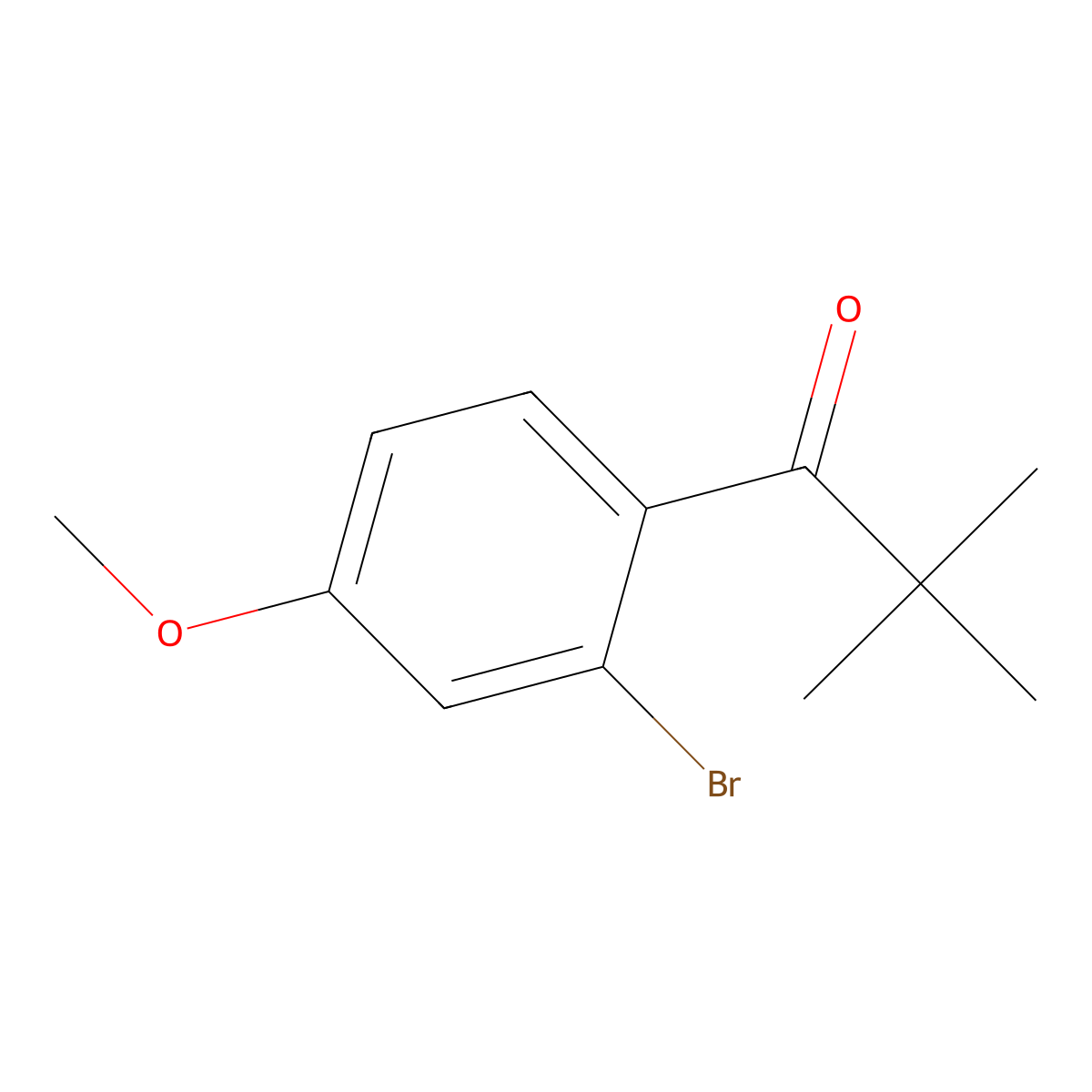 1-(2-Bromo-4-methoxyphenyl)-2,2-dimethyl-1-propanone molecular structure, CAS 1183551-98-5