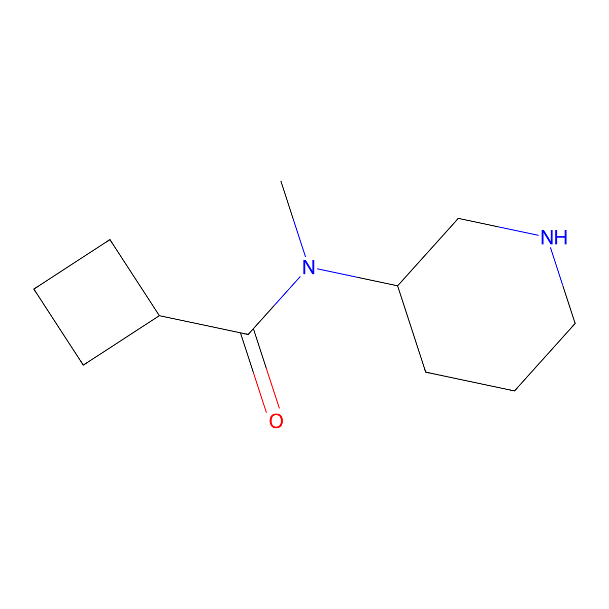 N-Methyl-N-(piperidin-3-yl)cyclobutanecarboxamide molecular structure, CAS 1183553-38-9