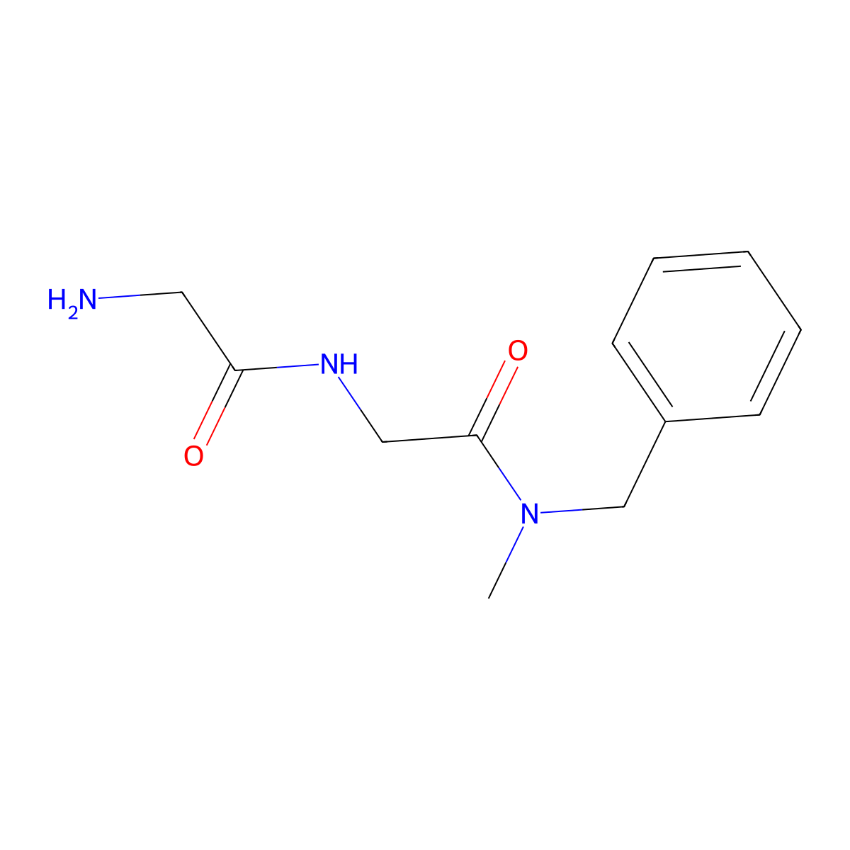 2-Amino-N-{[benzyl(methyl)carbamoyl]methyl}acetamide molecular structure, CAS 1183555-06-7