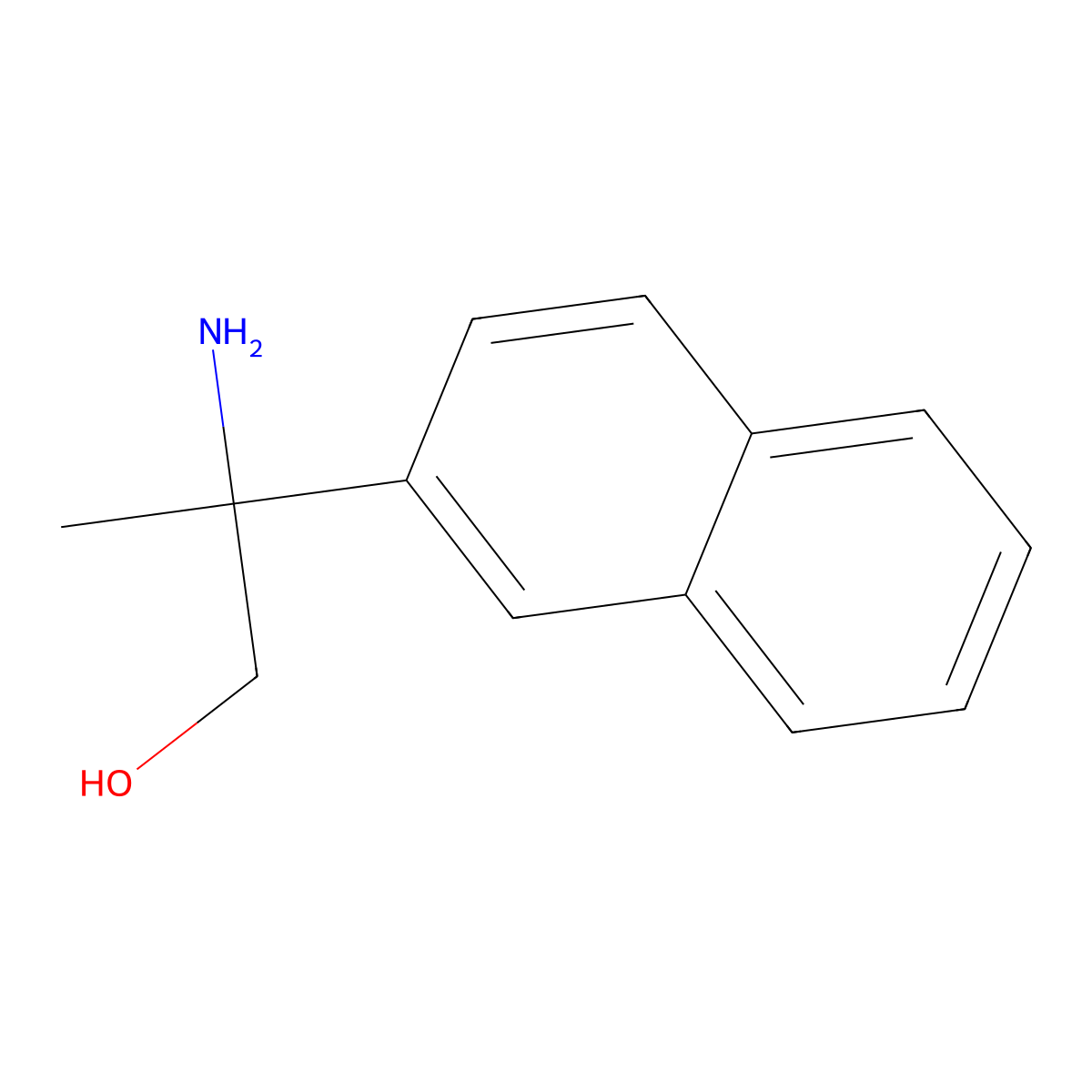 2-Amino-2-(naphthalen-2-yl)propan-1-ol molecular structure, CAS 1183559-50-3
