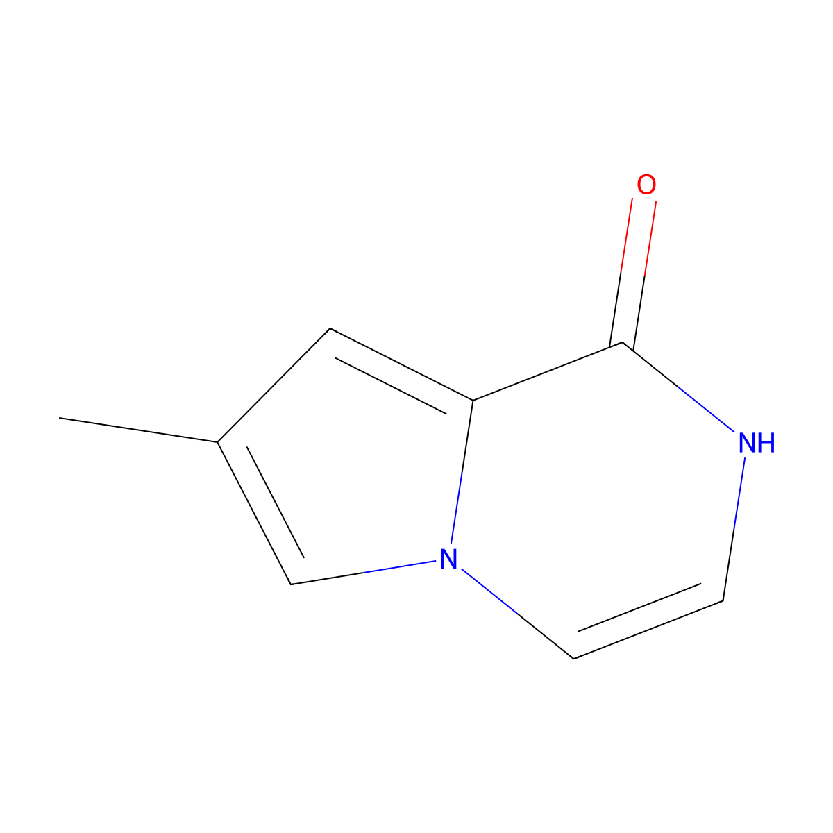 Pyrrolo[1,2-a]pyrazin-1(2H)-one, 7-methyl- molecular structure, CAS 118356-04-0