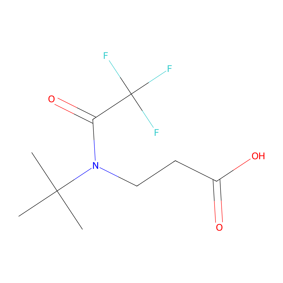 3-(N-tert-butyl-2,2,2-trifluoroacetamido)propanoic acid molecular structure, CAS 1183562-35-7