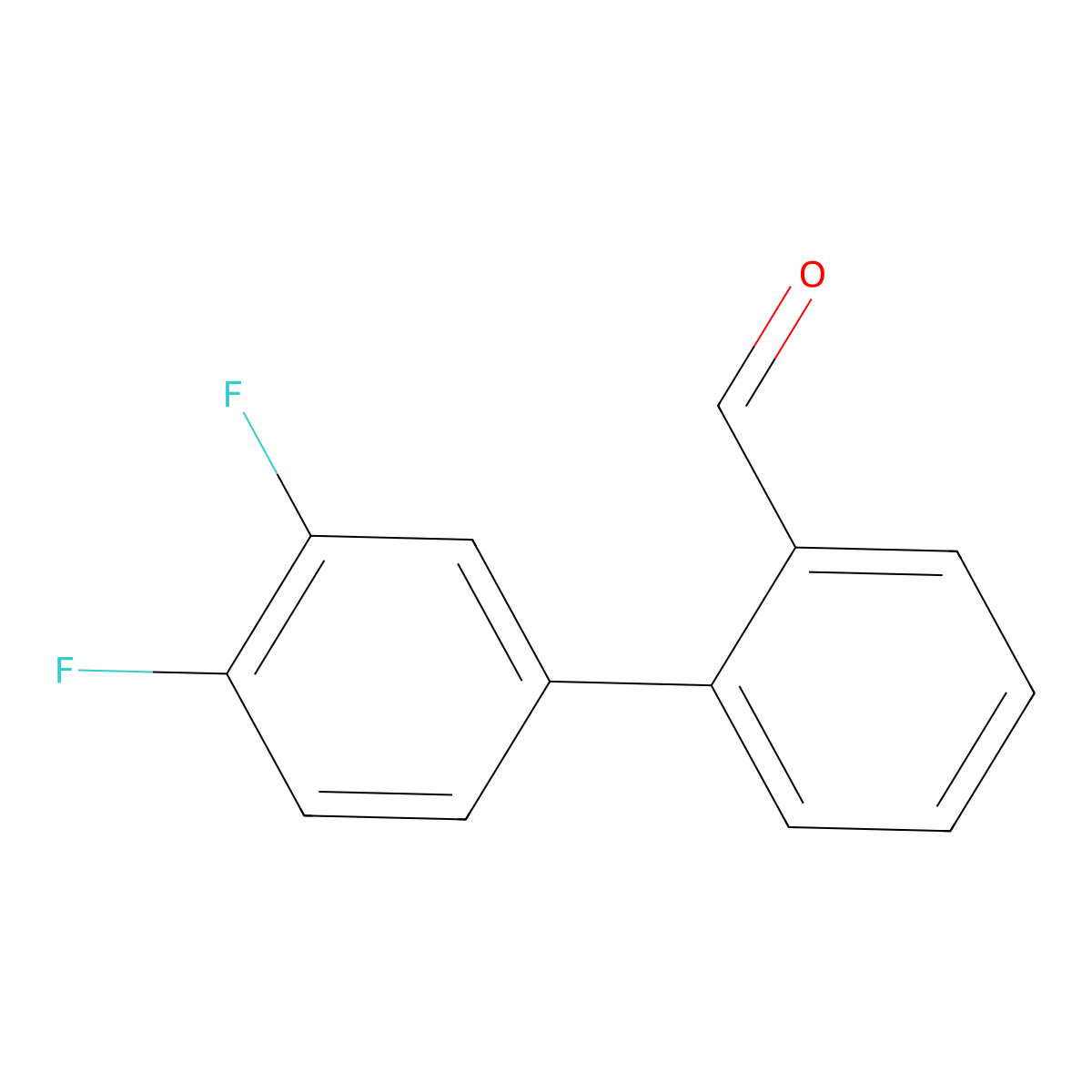 3',4'-Difluoro-[1,1'-biphenyl]-2-carbaldehyde molecular structure, CAS 1183570-76-4