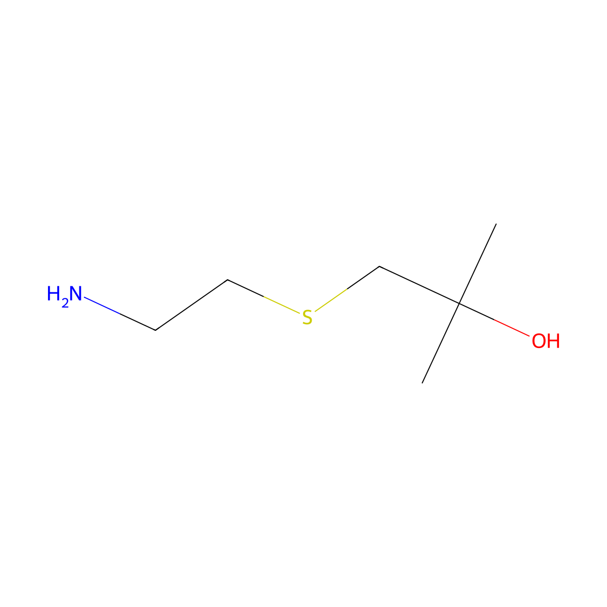 1-[(2-Aminoethyl)sulfanyl]-2-methylpropan-2-ol molecular structure, CAS 1183574-06-2