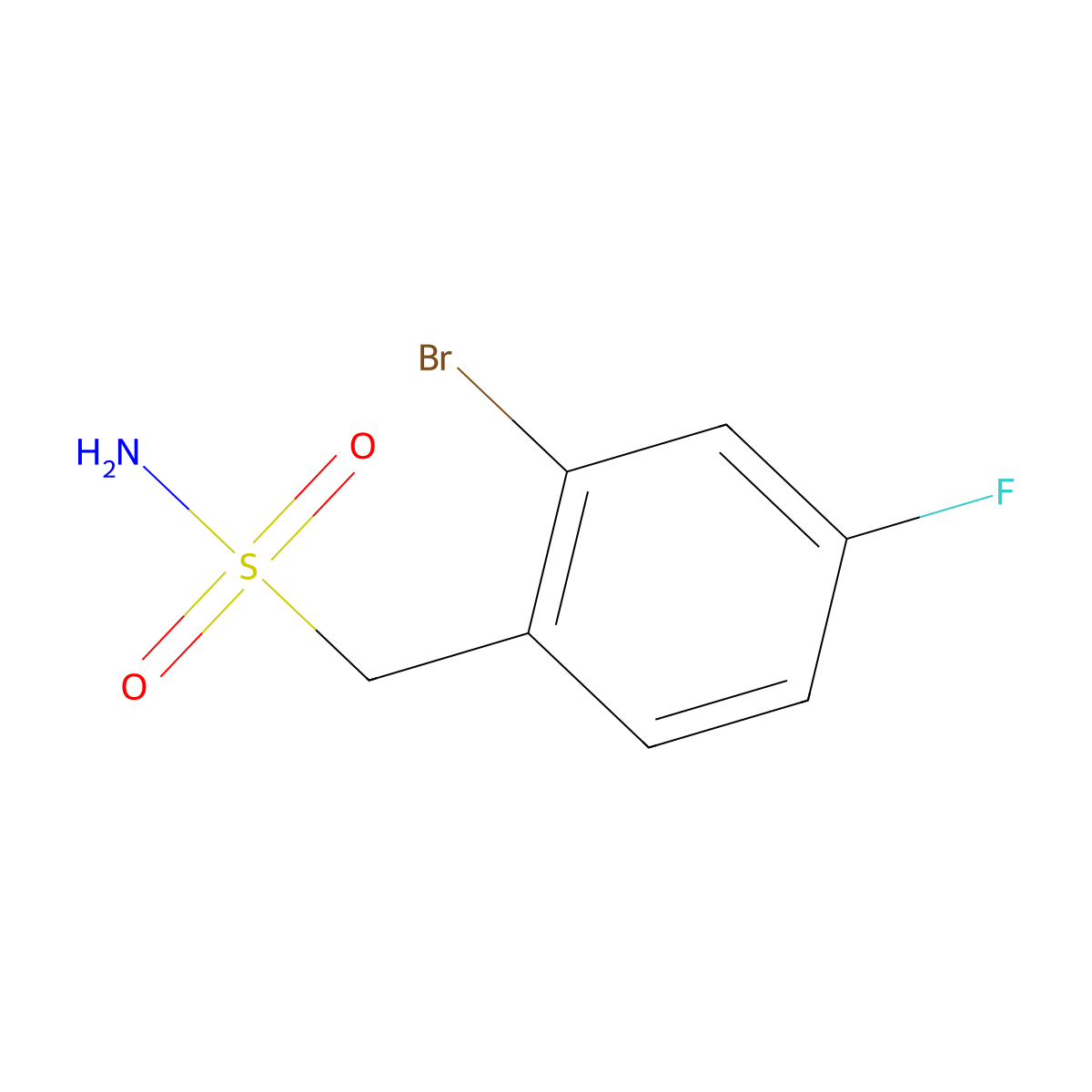 (2-Bromo-4-fluorophenyl)methanesulfonamide molecular structure, CAS 1183579-91-0