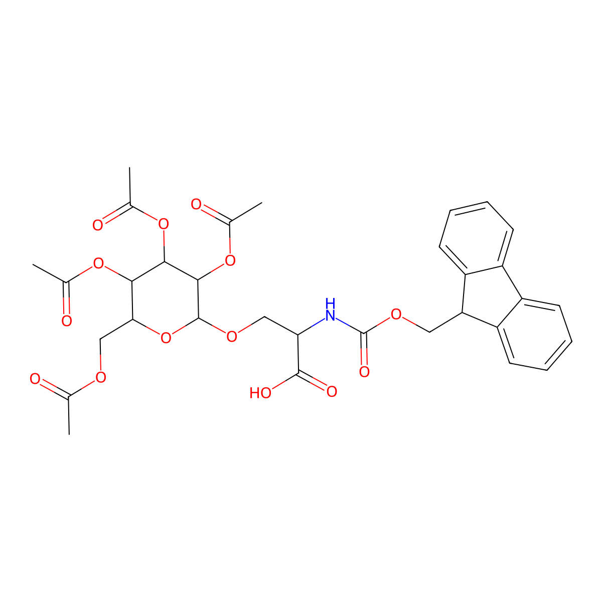 Tetra-O-acetyl-a-Mannosyl-Fmocserine molecular structure, CAS 118358-80-8
