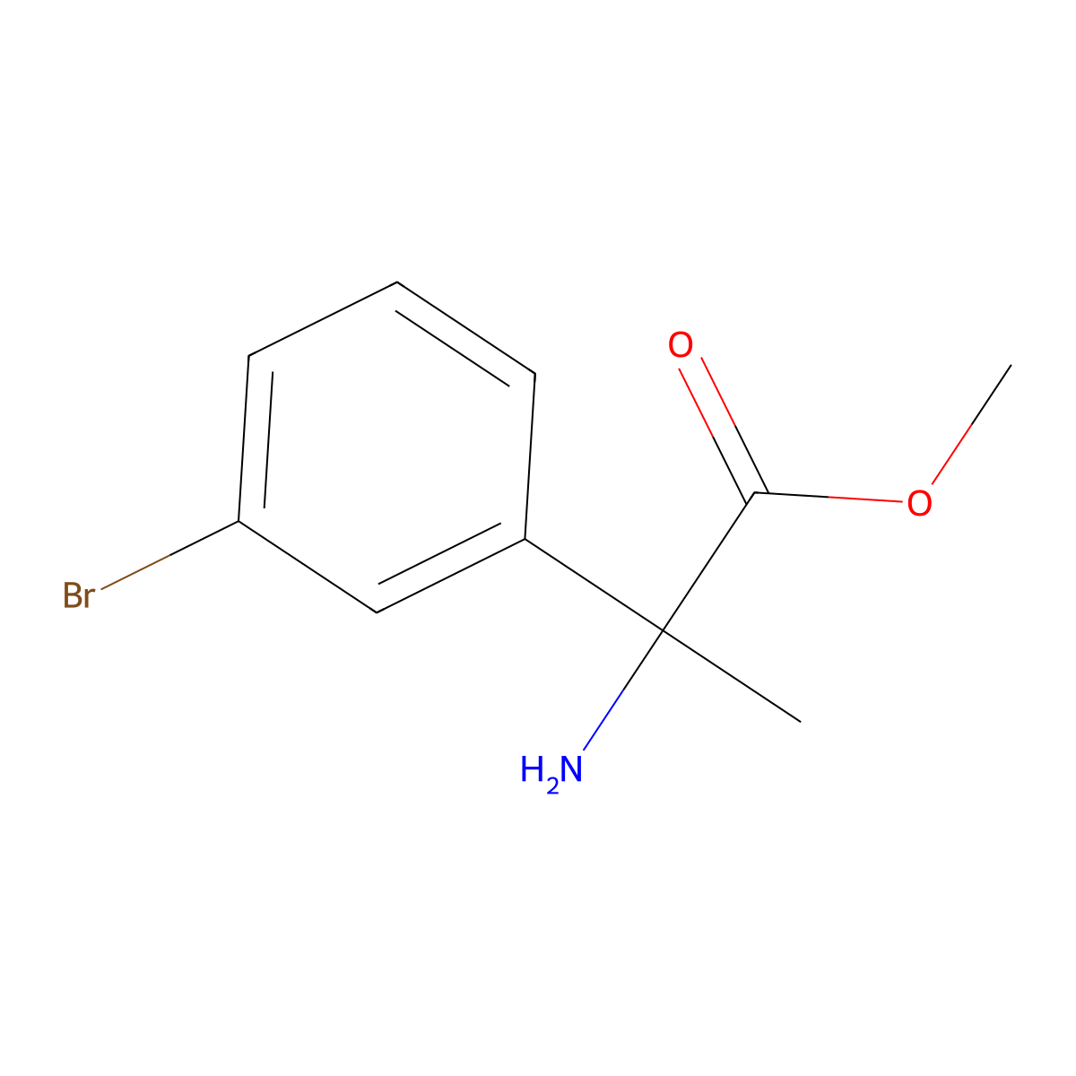 Methyl 2-(3-bromophenyl)alaninate molecular structure, CAS 1183581-39-6