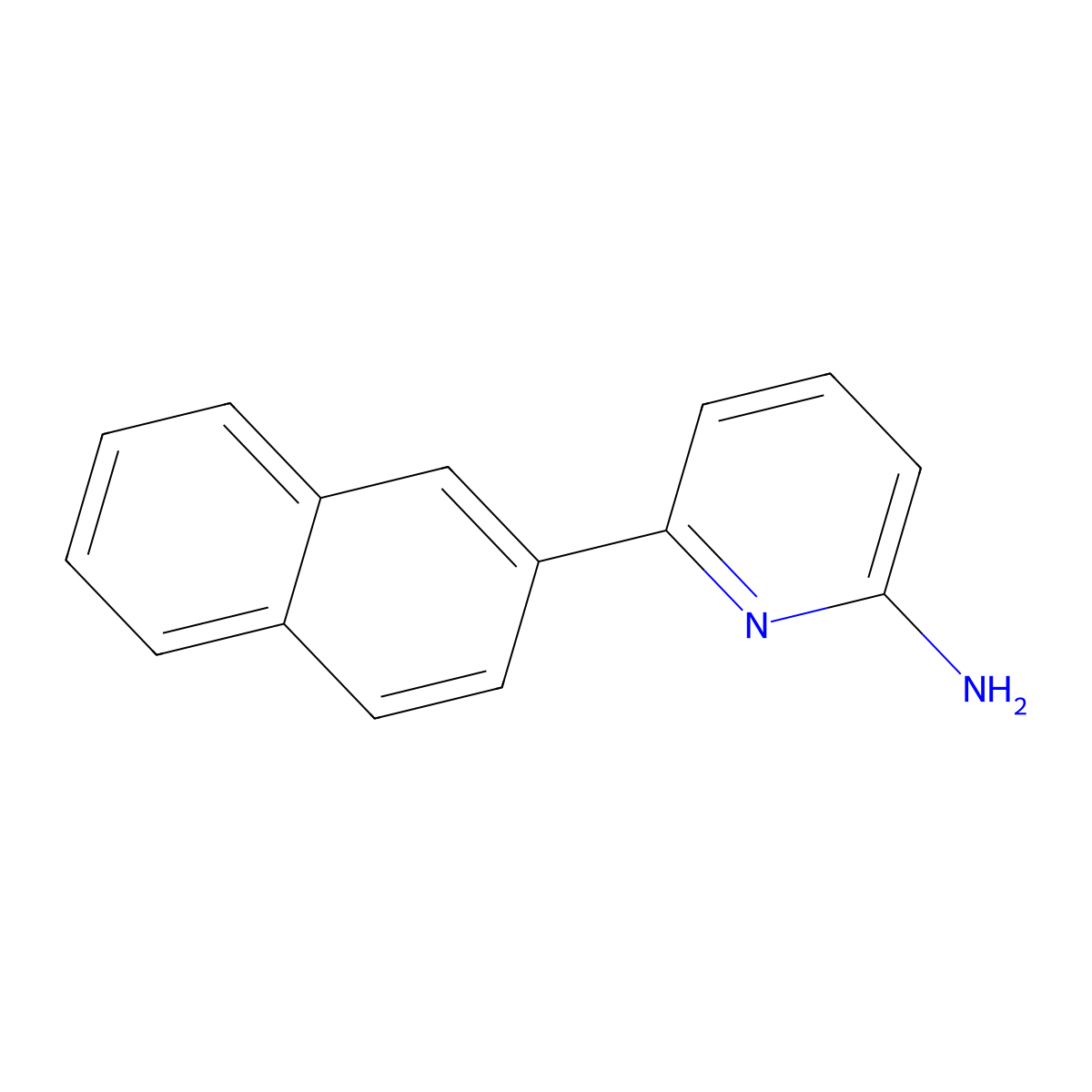 6-(Naphthalen-2-yl)pyridin-2-amine molecular structure, CAS 1183581-83-0