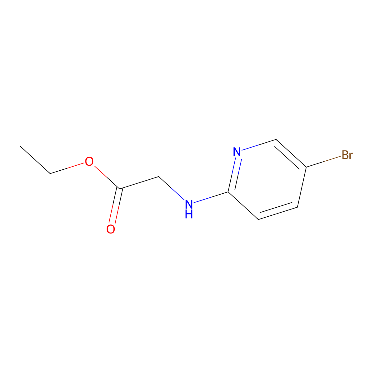 Ethyl (5-bromopyridin-2-yl)glycinate molecular structure, CAS 1183584-53-3