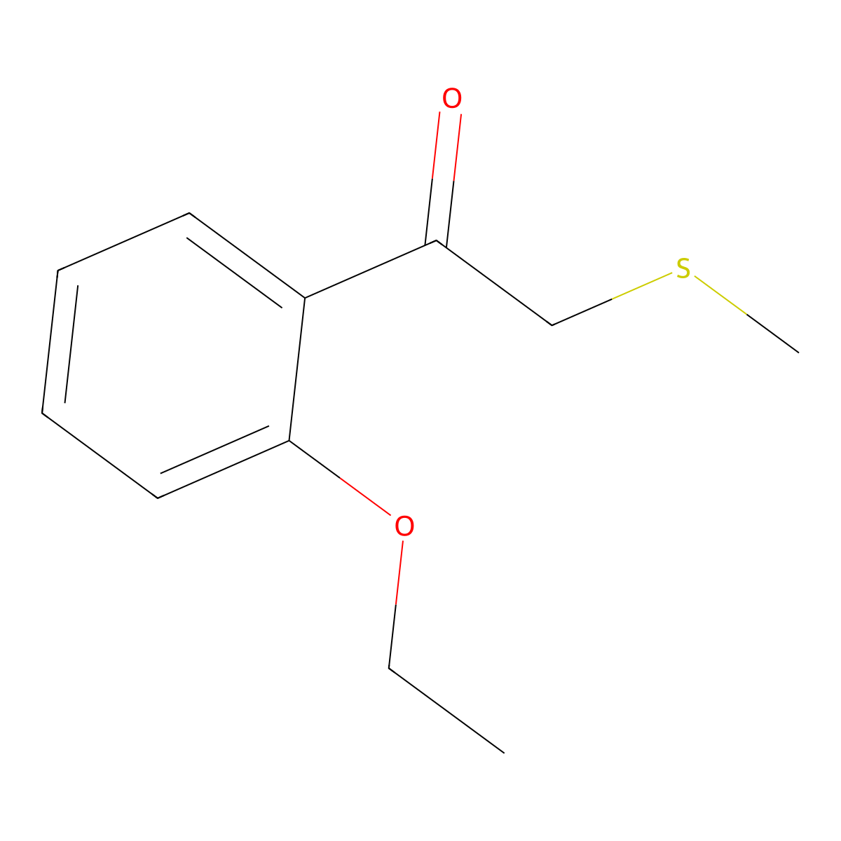 1-(2-Ethoxyphenyl)-2-(methylsulfanyl)ethan-1-one molecular structure, CAS 1183584-57-7