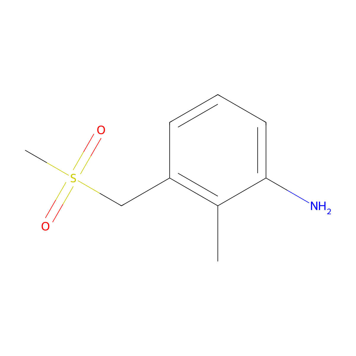3-(Methanesulfonylmethyl)-2-methylaniline molecular structure, CAS 1183586-93-7