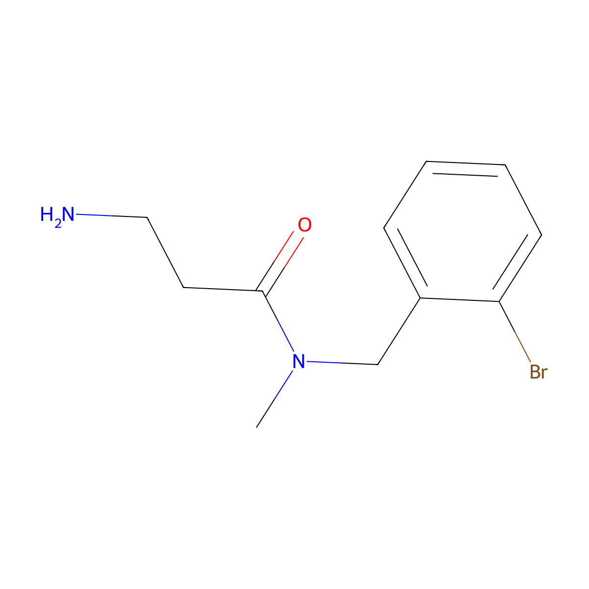 3-amino-N-[(2-bromophenyl)methyl]-N-methylpropanamide molecular structure, CAS 1183588-80-8