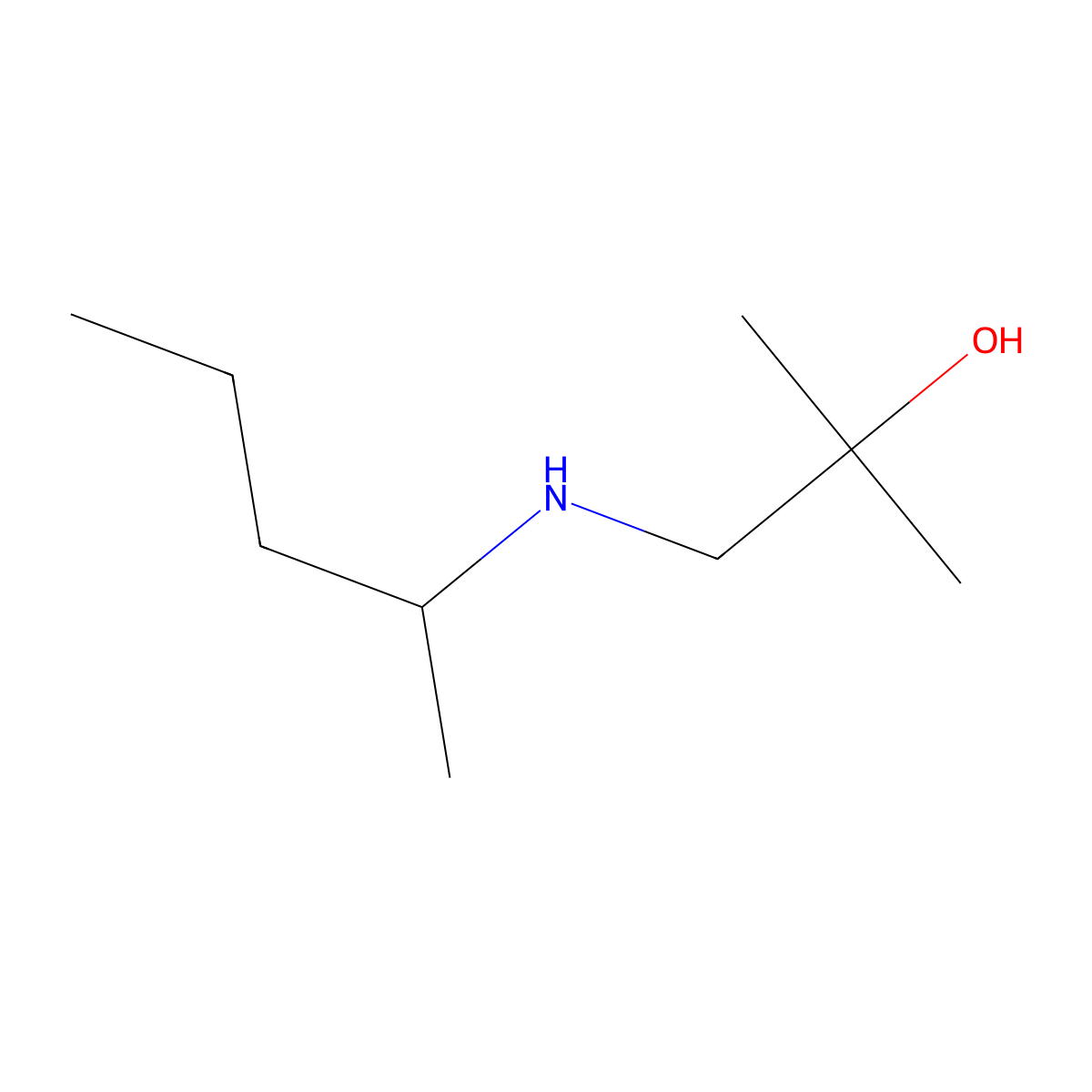 2-Methyl-1-[(pentan-2-yl)amino]propan-2-ol molecular structure, CAS 1183593-24-9