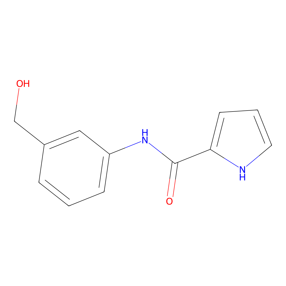 N-[3-(hydroxymethyl)phenyl]-1H-pyrrole-2-carboxamide molecular structure, CAS 1183593-39-6