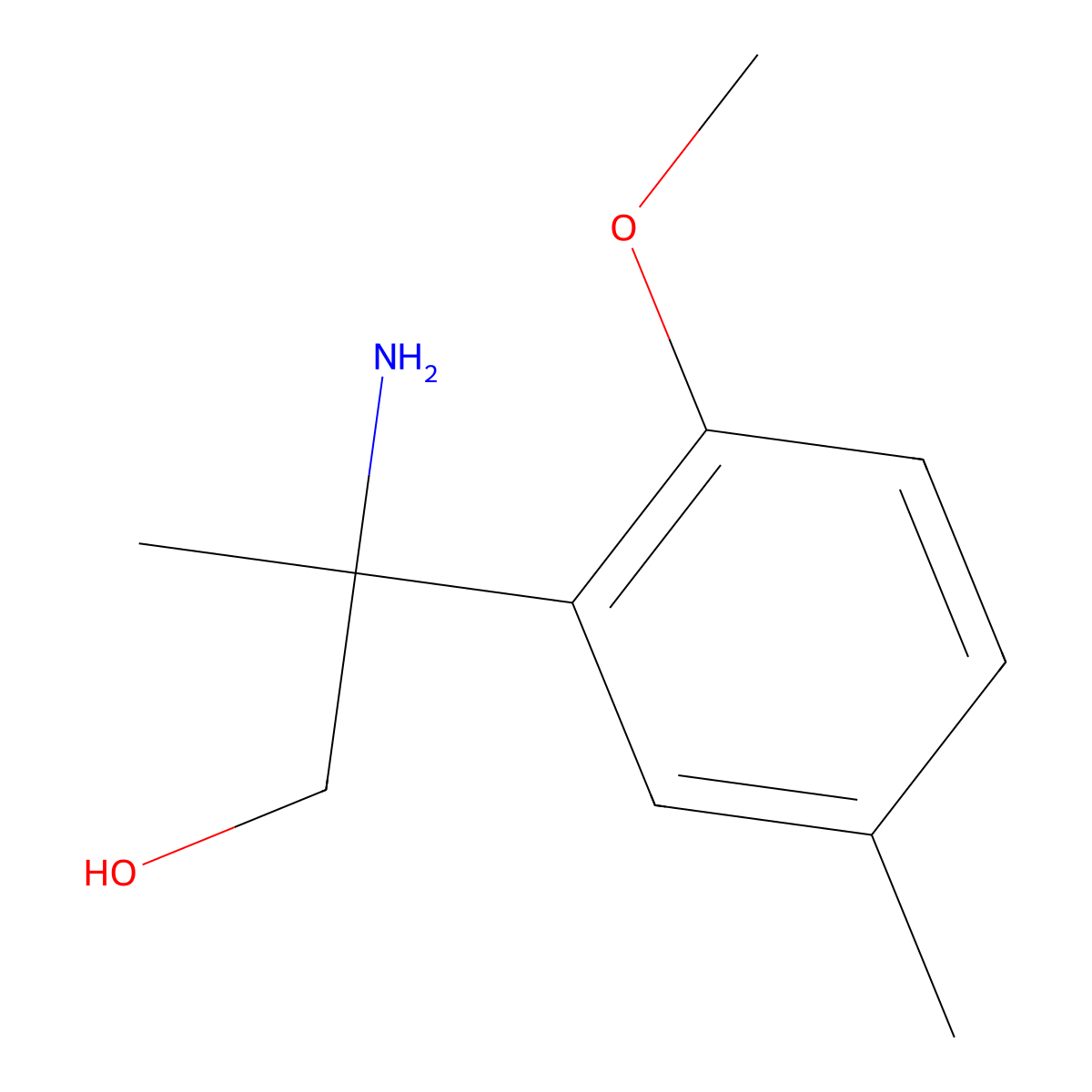 2-Amino-2-(2-methoxy-5-methylphenyl)propan-1-ol molecular structure, CAS 1183593-74-9