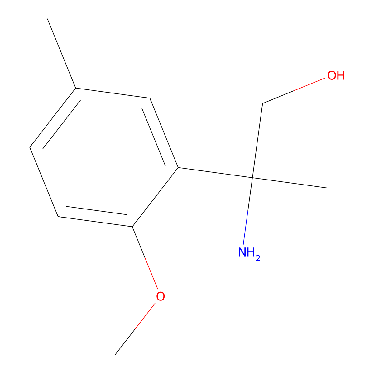 2-Amino-2-(2-methoxy-5-methylphenyl)propan-1-ol molecular structure, CAS 1183593-74-9