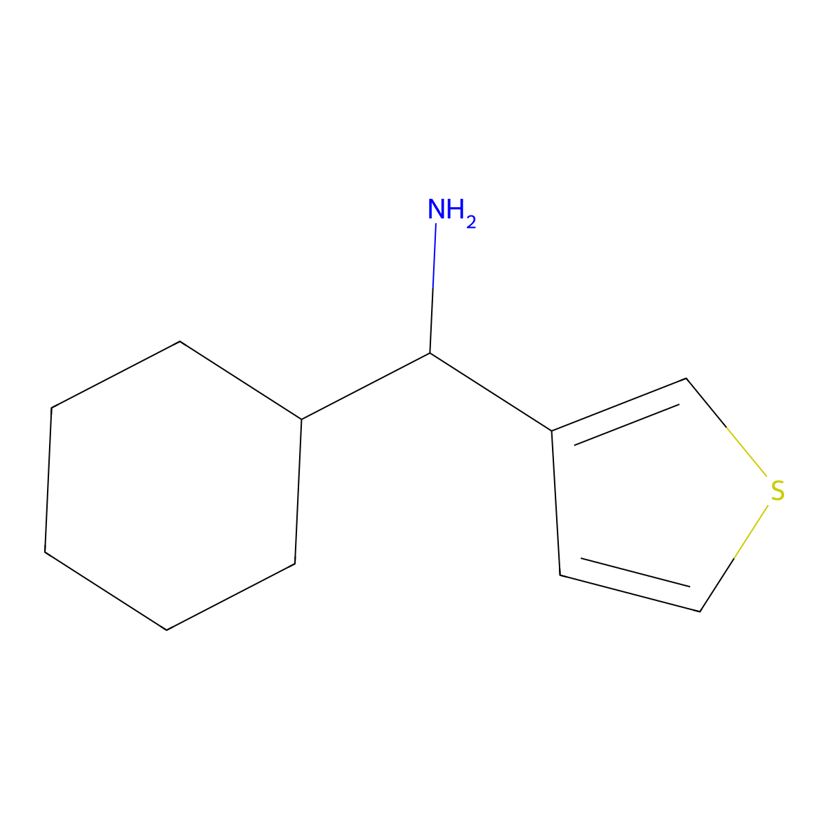 Cyclohexyl(thiophen-3-yl)methanamine molecular structure, CAS 1183604-03-6