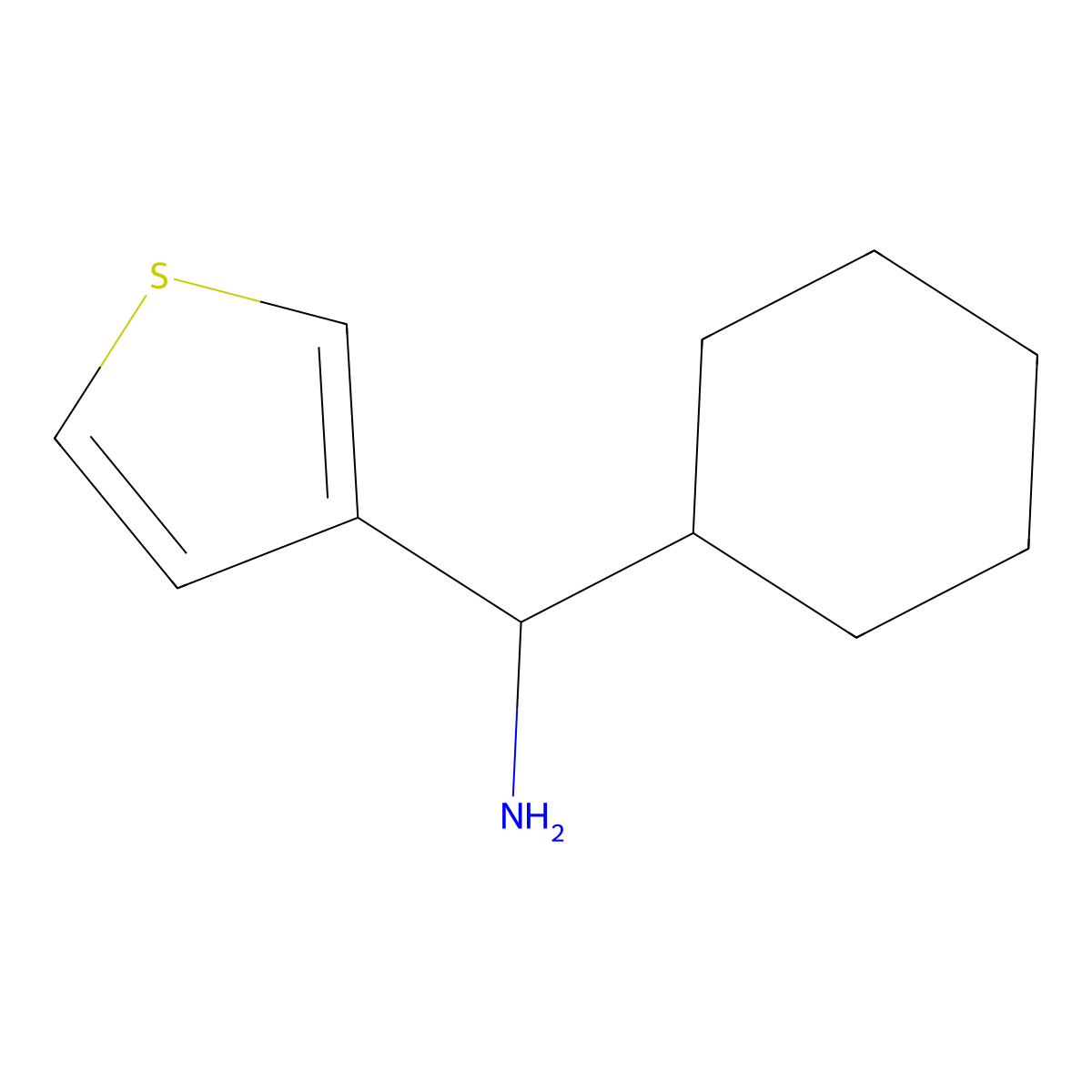 Cyclohexyl(thiophen-3-yl)methanamine molecular structure, CAS 1183604-03-6