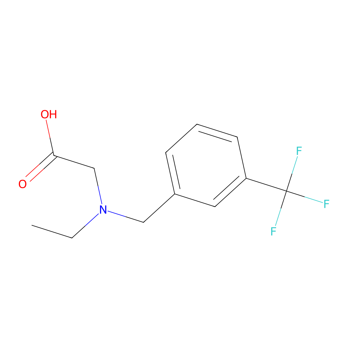 [Ethyl-(3-trifluoromethyl-benzyl)-amino]-acetic acid molecular structure, CAS 1183604-52-5