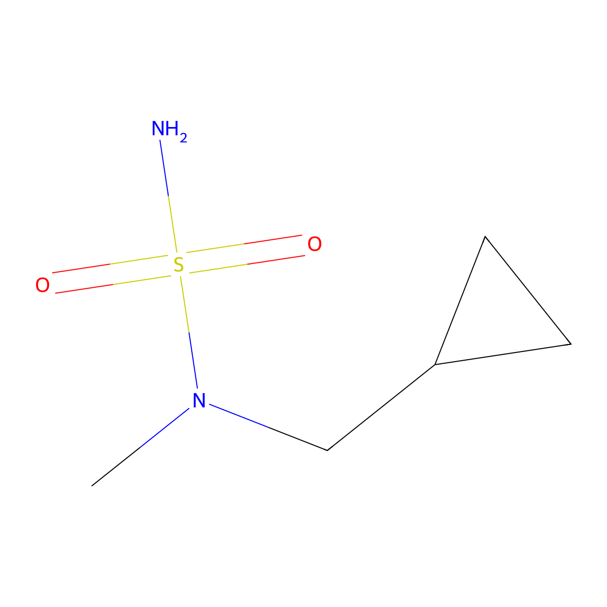 [Methyl(sulfamoyl)amino]methylcyclopropane molecular structure, CAS 1183605-11-9