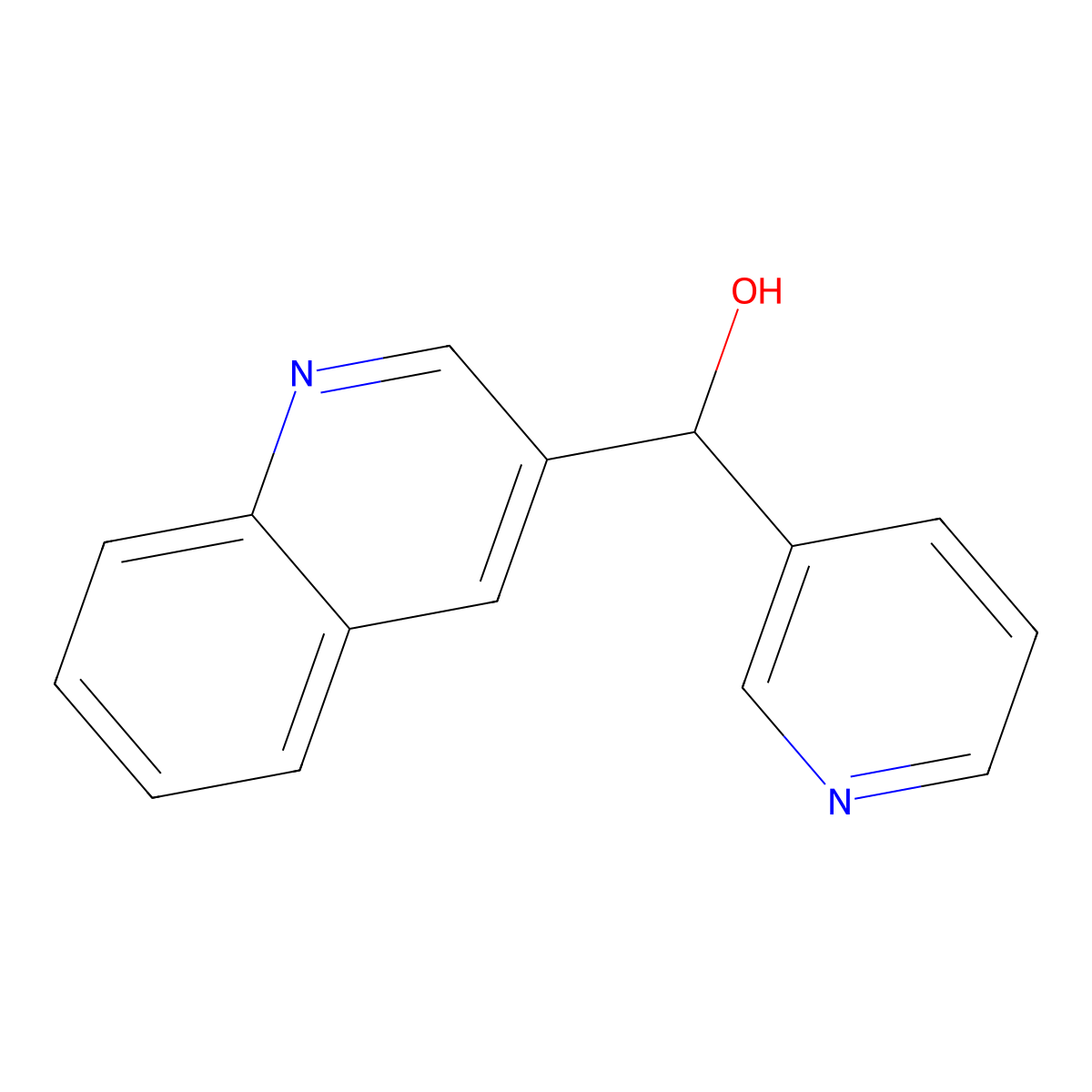 (3-Pyridyl)(3-quinolyl)methanol molecular structure, CAS 1183608-99-2