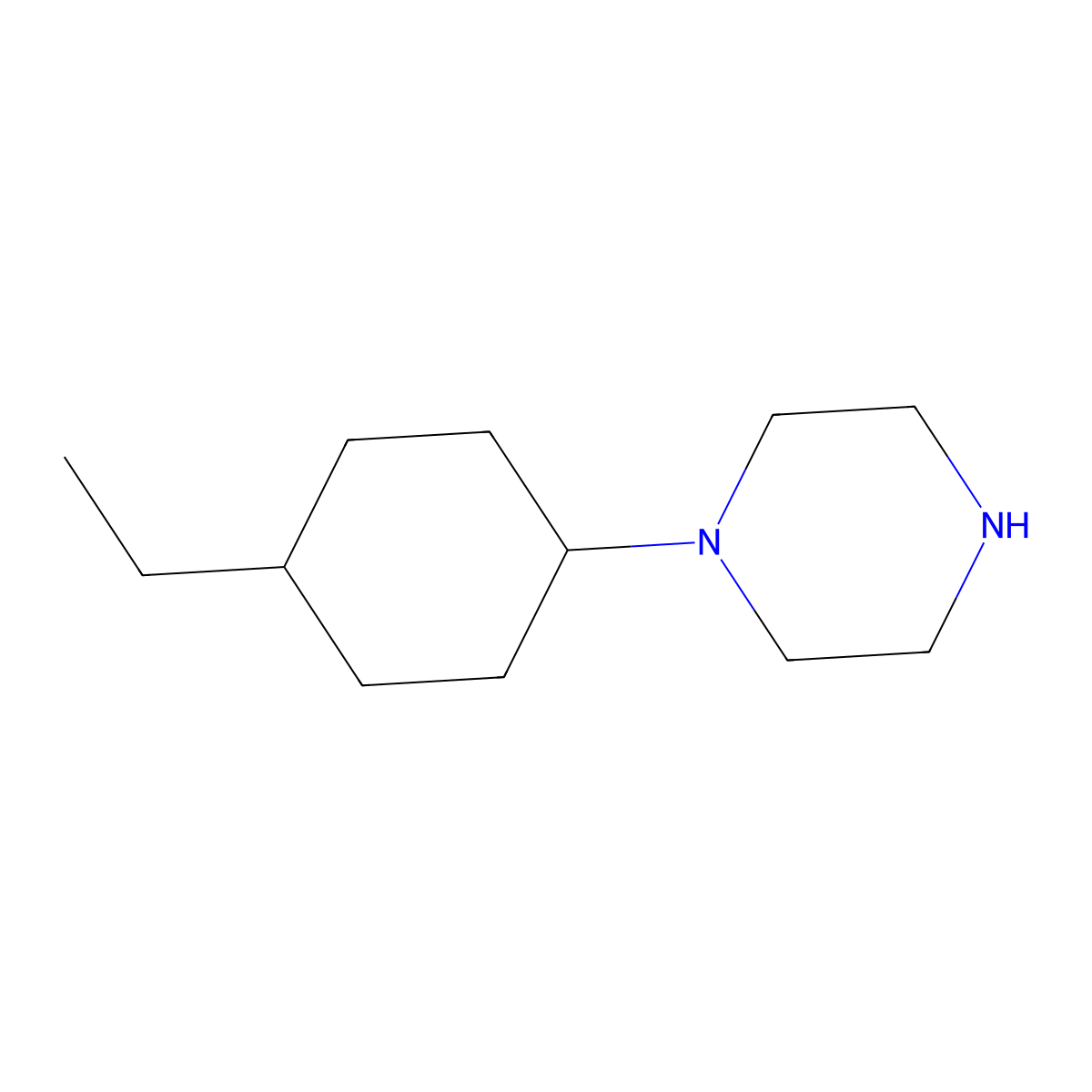 1-(4-Ethylcyclohexyl)piperazine molecular structure, CAS 1183609-85-9
