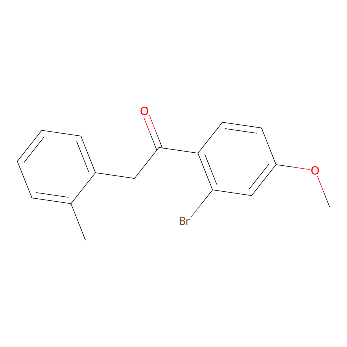 1-(2-Bromo-4-methoxyphenyl)-2-(2-methylphenyl)ethan-1-one molecular structure, CAS 1183611-53-1