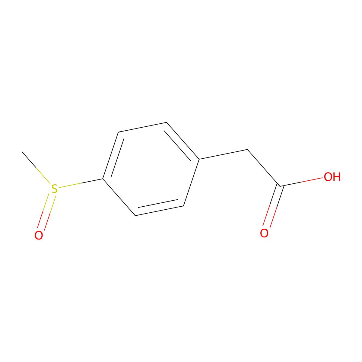 2-(4-Methanesulfinylphenyl)acetic acid molecular structure, CAS 118362-28-0