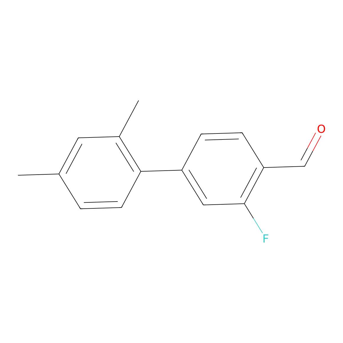 4-(2,4-Dimethylphenyl)-2-fluorobenzaldehyde molecular structure, CAS 1183623-30-4
