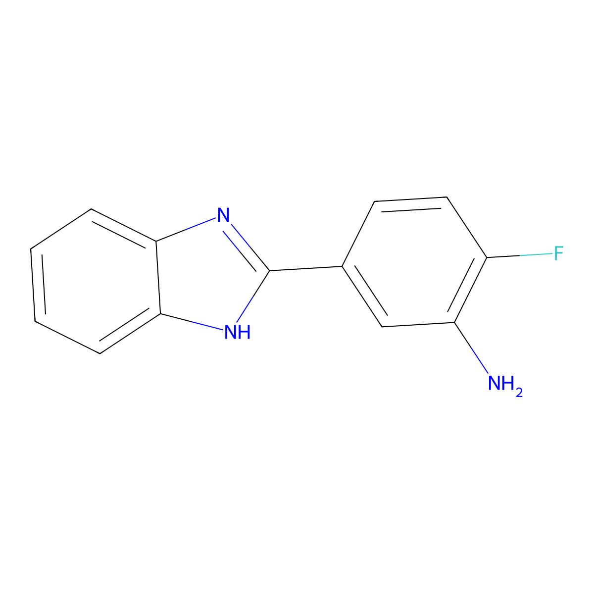 5-(1H-1,3-benzodiazol-2-yl)-2-fluoroaniline molecular structure, CAS 1183634-12-9