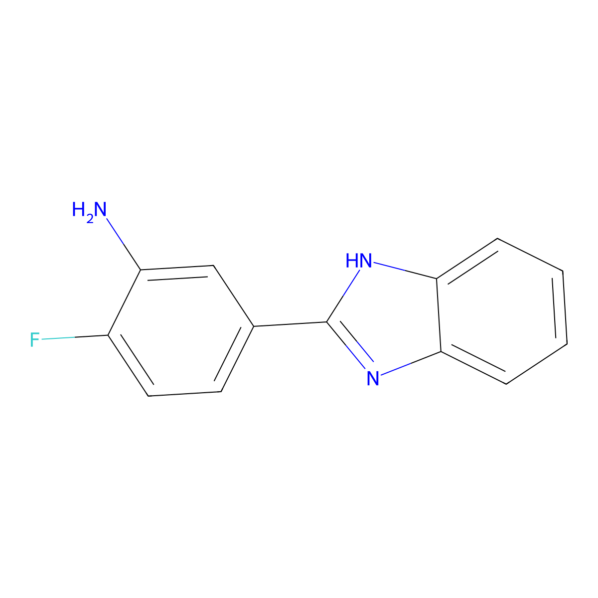 5-(1H-1,3-benzodiazol-2-yl)-2-fluoroaniline molecular structure, CAS 1183634-12-9