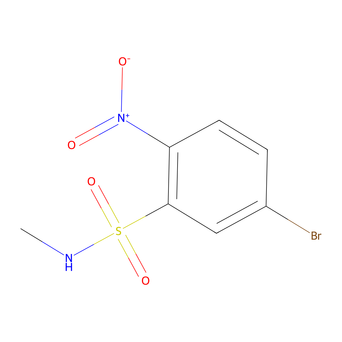 5-bromo-N-methyl-2-nitrobenzene-1-sulfonamide molecular structure, CAS 1183638-89-2