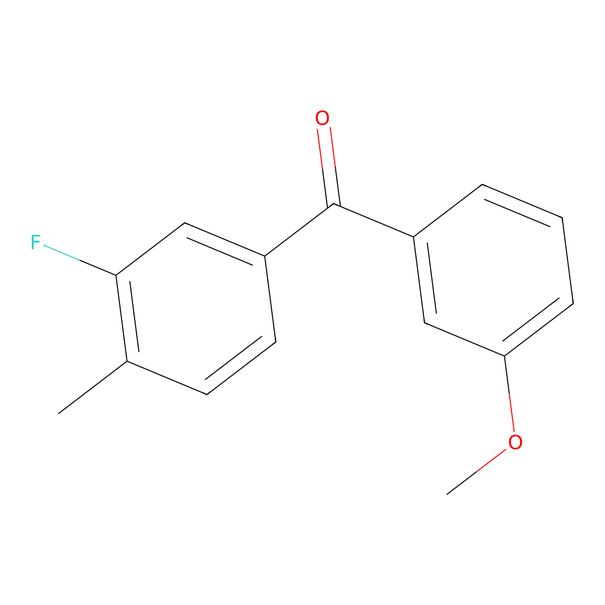 Methanone, (3-fluoro-4-methylphenyl)(3-methoxyphenyl)- molecular structure, CAS 1183641-79-3
