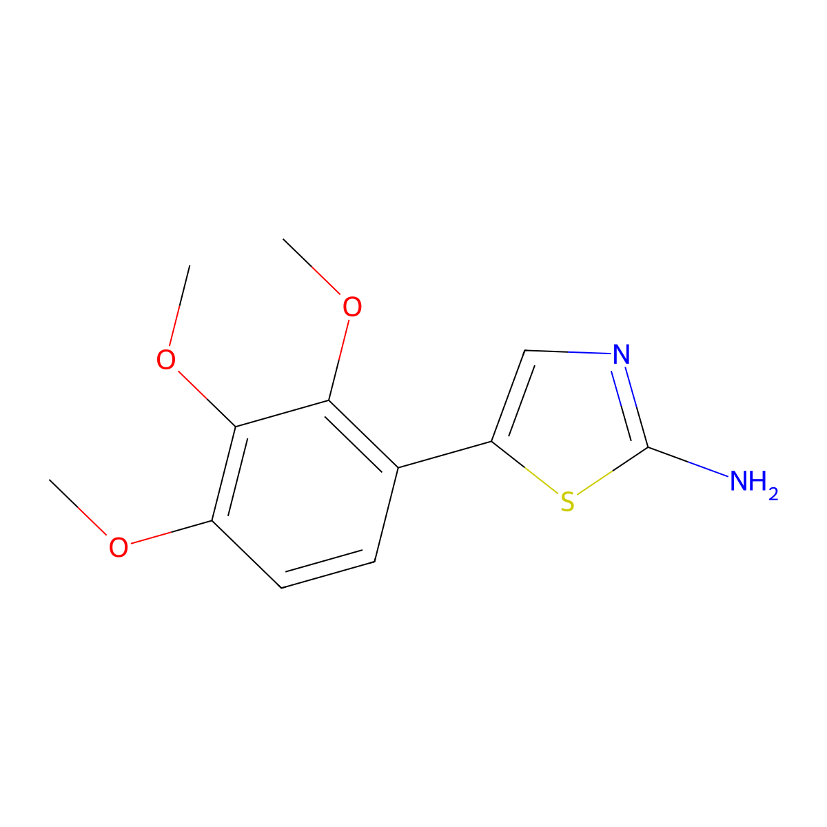 5-(2,3,4-Trimethoxyphenyl)thiazol-2-amine molecular structure, CAS 1183643-40-4