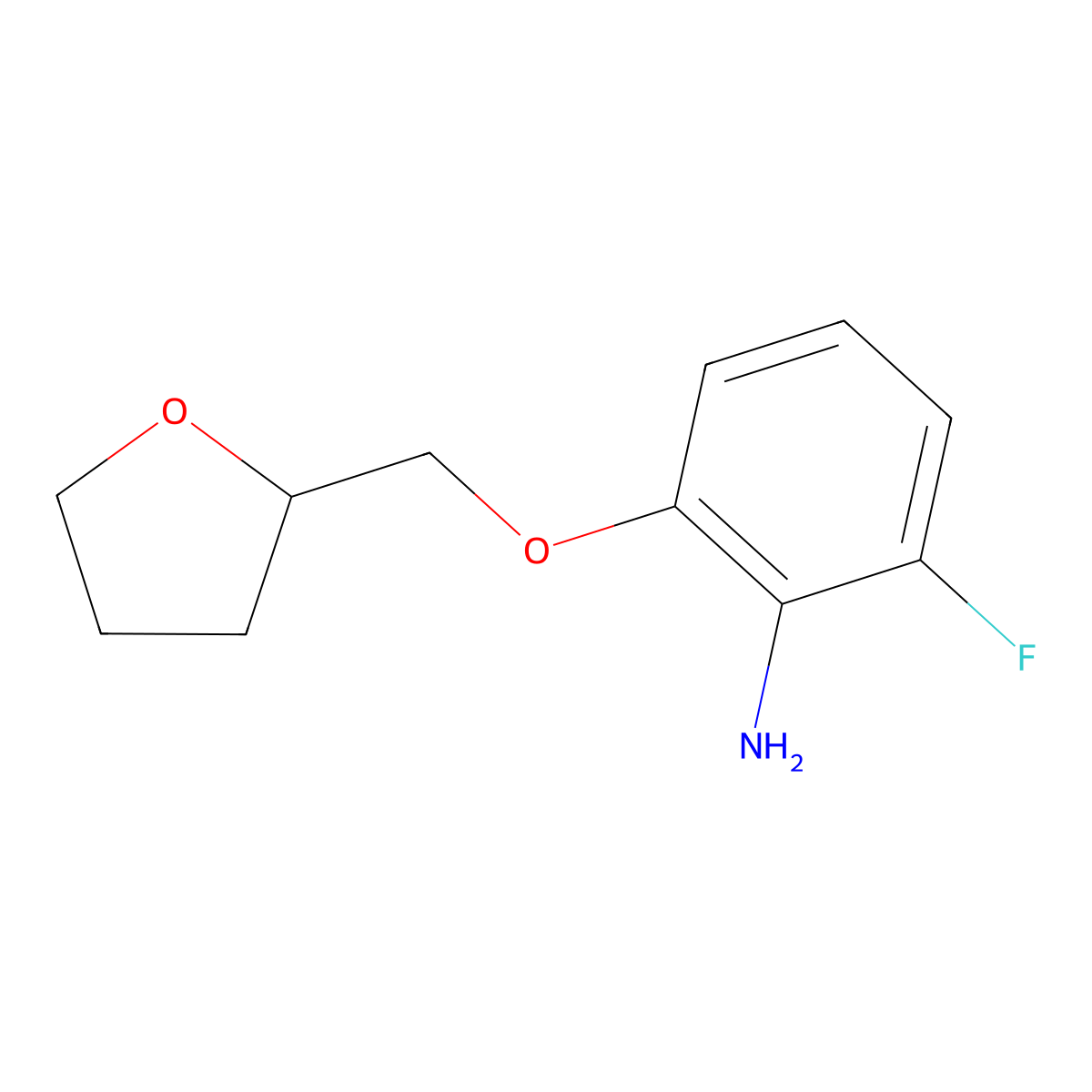 2-Fluoro-6-[(tetrahydrofuran-2-yl)methoxy]aniline molecular structure, CAS 1183643-73-3
