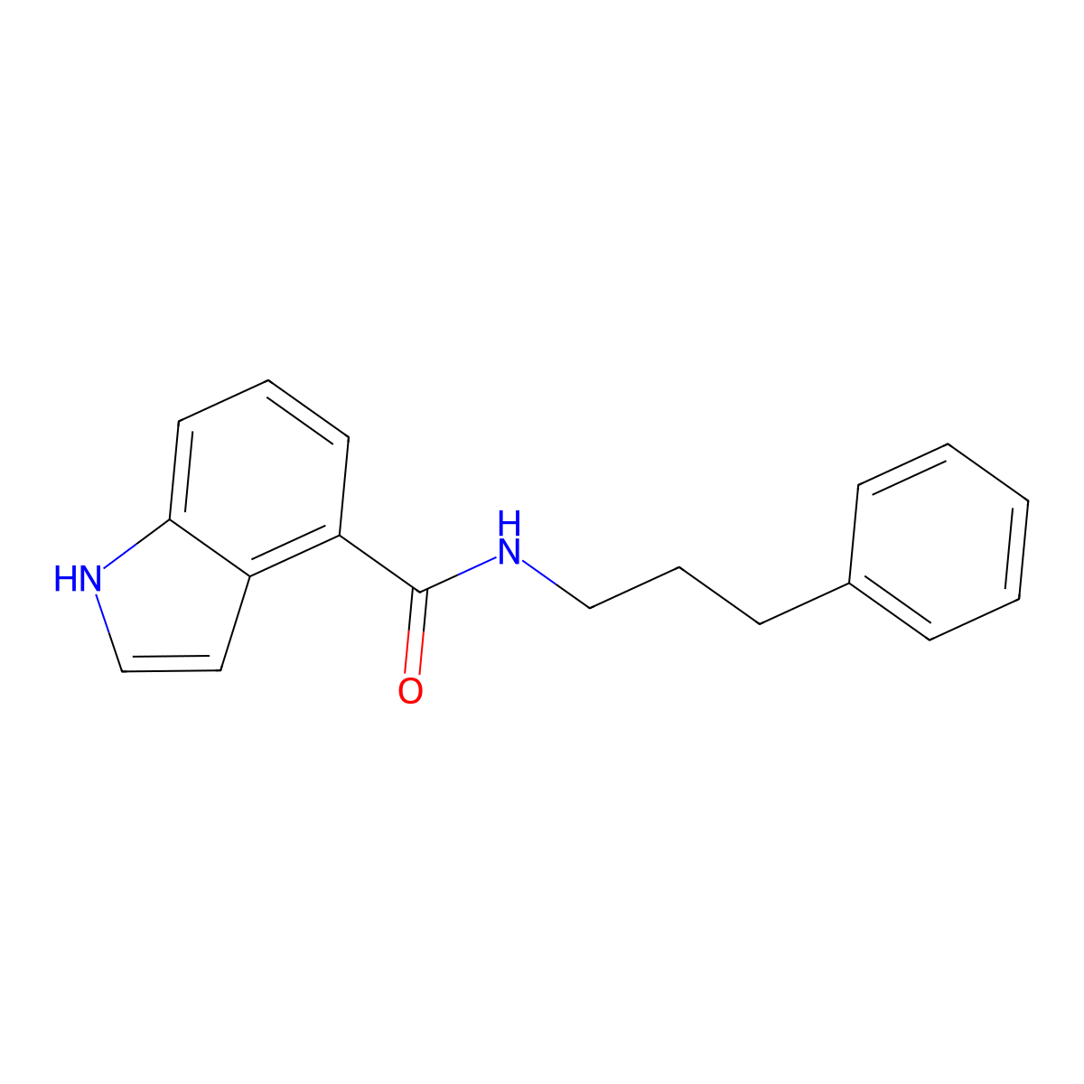 N-(3-phenylpropyl)-1H-indole-4-carboxamide molecular structure, CAS 1183644-80-5