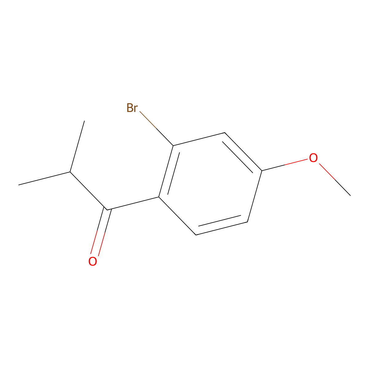 1-(2-Bromo-4-methoxyphenyl)-2-methylpropan-1-one molecular structure, CAS 1183652-92-7